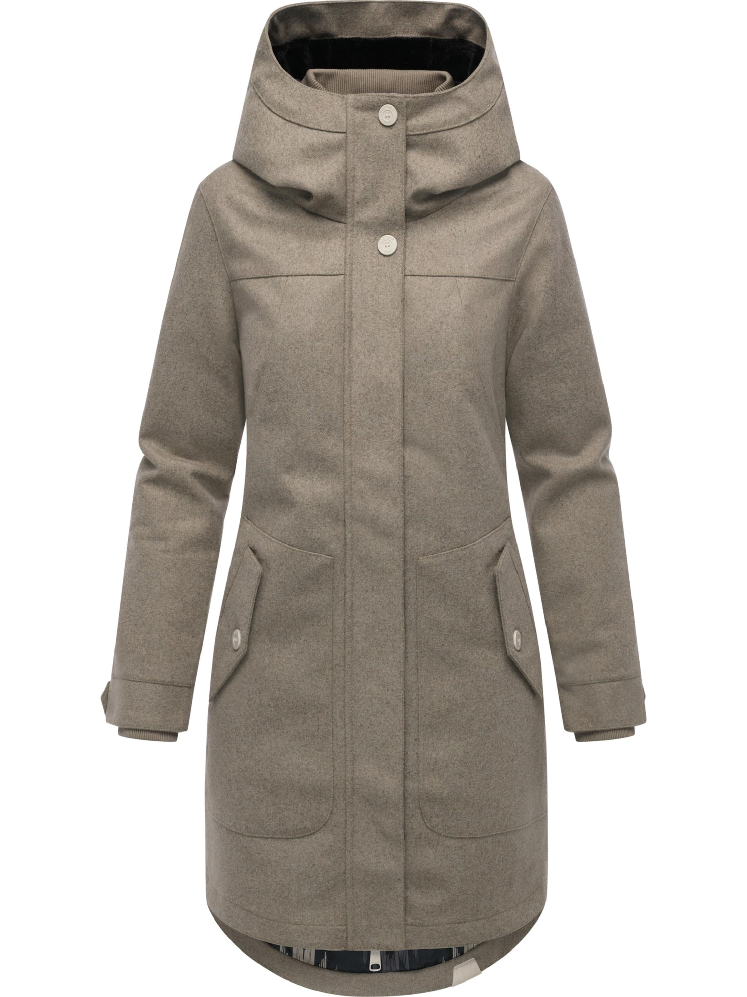 Ragwear Mantel 'Jannisa' in Braun: Vorderseite