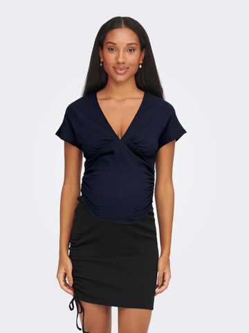 Only Maternity Shirt 'Mina' in Blue: front