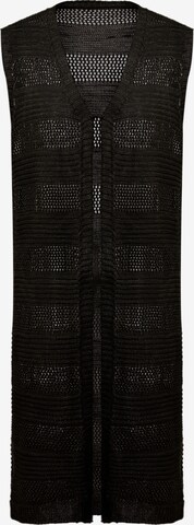 VERNOLE Knitted Vest in Black: front