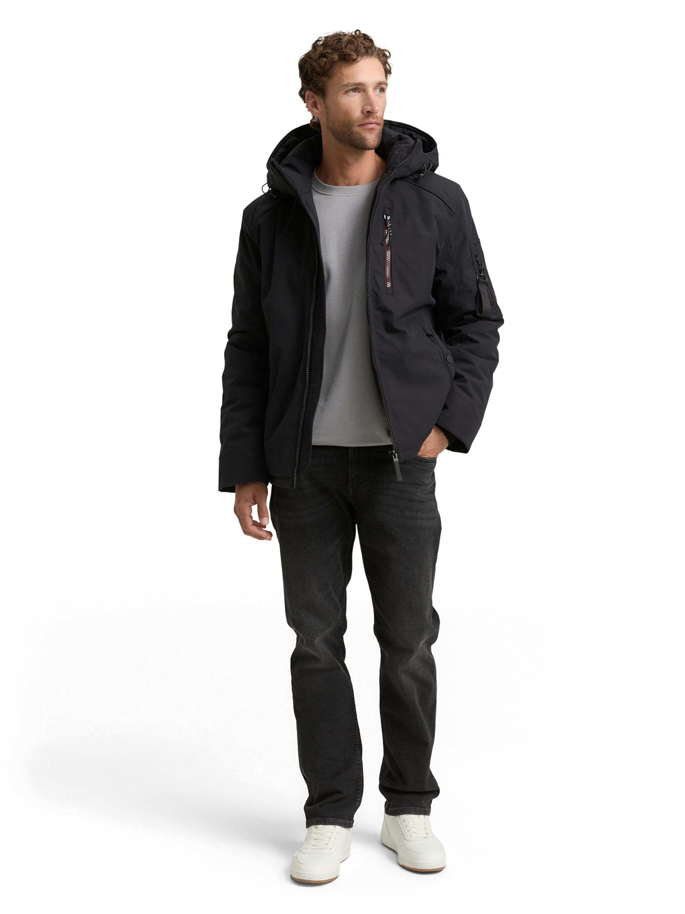 TOM TAILOR Jacke in Schwarz