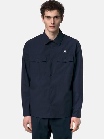 Veste mi-saison K-Way en bleu : devant