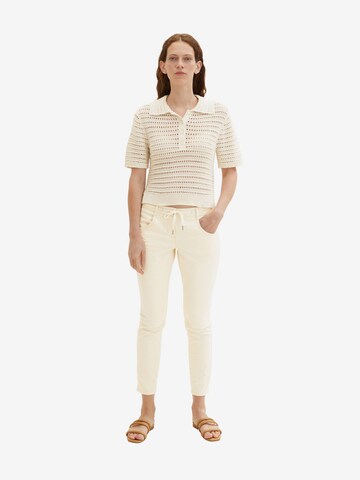 Coupe slim Pantalon TOM TAILOR en beige