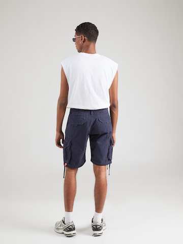 ALPHA INDUSTRIES Regular Cargo trousers 'Stream' in Blue: back