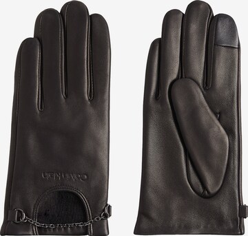 Calvin Klein Full Finger Gloves in Black: front