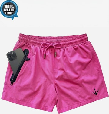 Garados Swim - Bermudas '100% waterproof bag' en rosa: frente