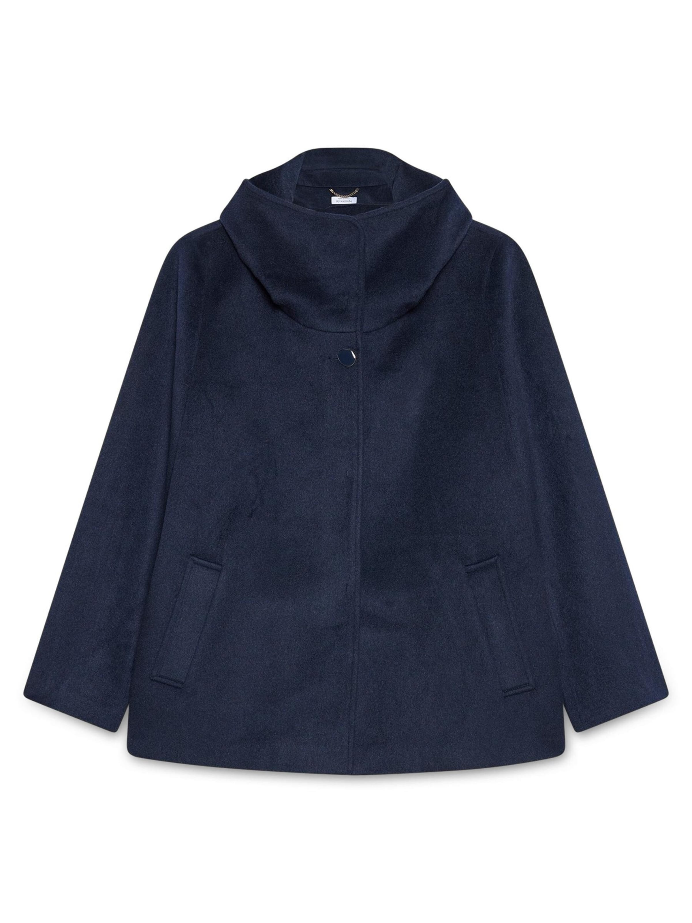 Fiorella Rubino Wintermantel in Blauw: voorkant