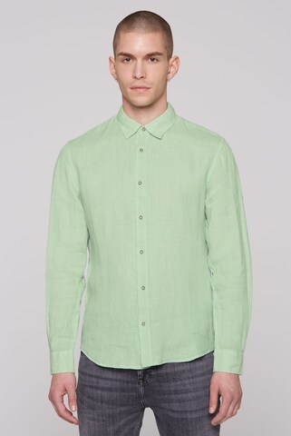 CMPD Slim fit Button Up Shirt in Green: front