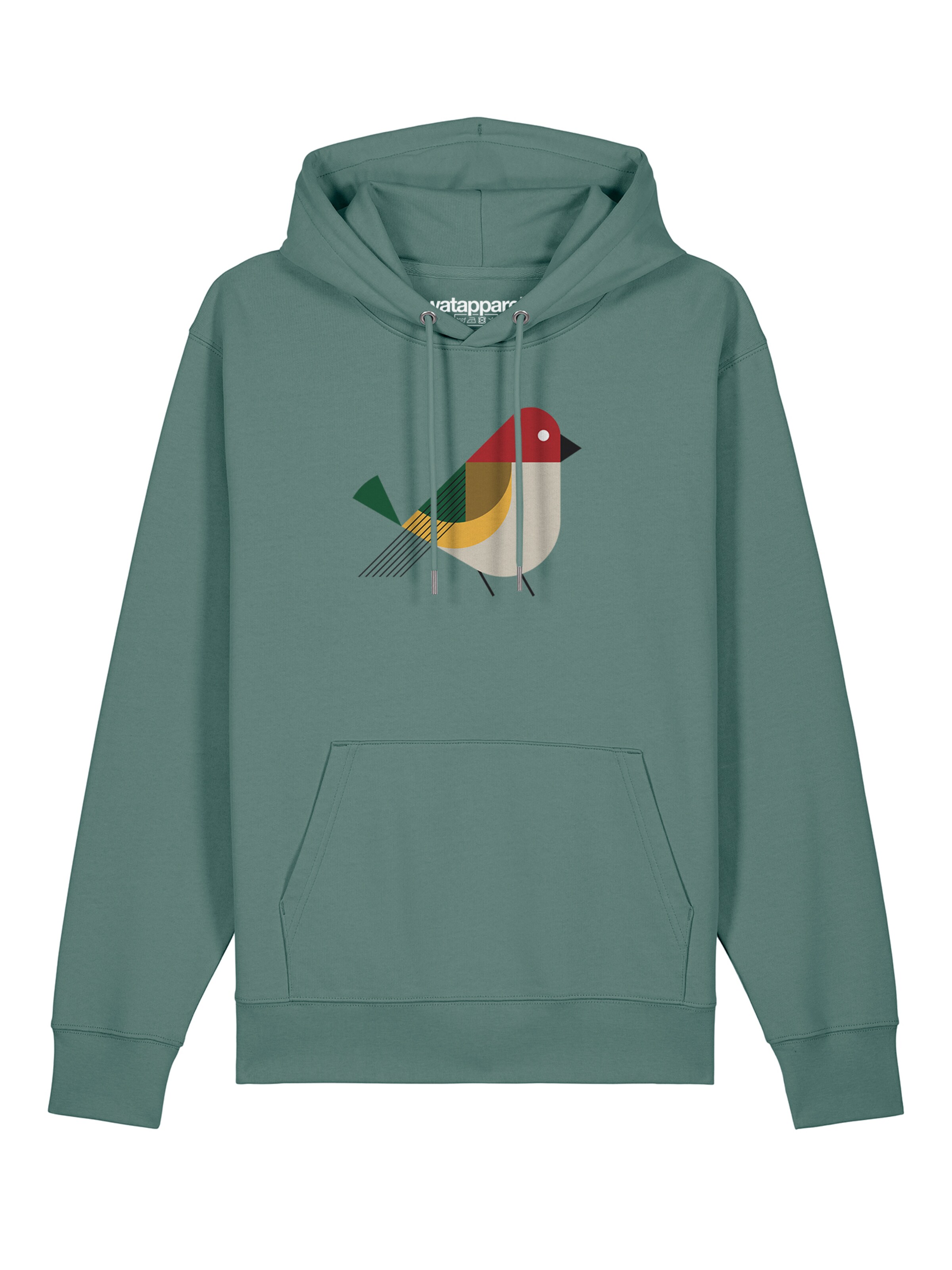 Watapparel Sweatshirt ' Vogel ' in Grün: Vorderseite