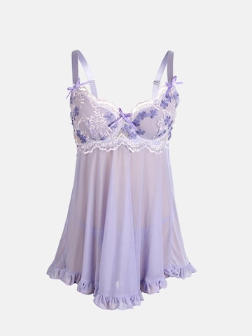 ORGANZA Lingerie Negligée 'Babydoll'‌‌‌‌‌‌‌‌‌ in Lila: Vorderseite