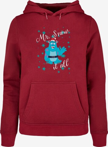 ABSOLUTE CULT Sweatshirt 'Disney 100 - Sully Mr Snow It All in Rot: predná strana