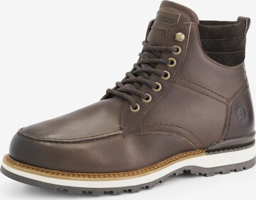 Travelin Lace-Up Shoes 'Lindelund' in Brown: front