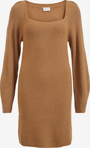 VILA Knit dress in Brown: front