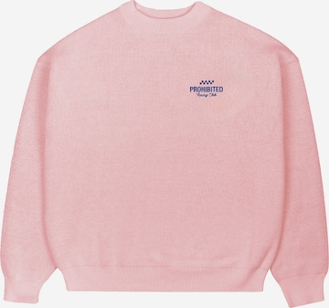 Sweat-shirt 'Vortex' Prohibited en rose : devant