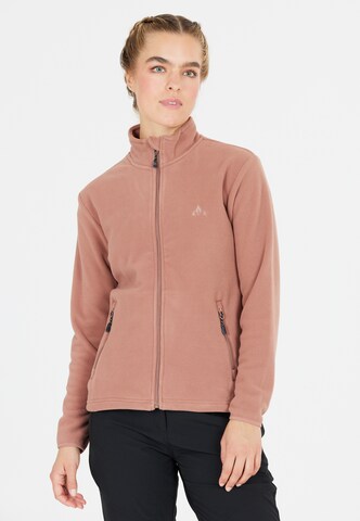 Whistler Athletic Fleece Jacket 'Cocoon' in Brown: front