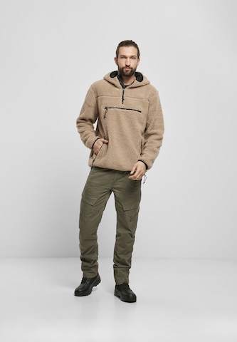 Brandit Jacke ' Teddyfleece Worker' in Braun