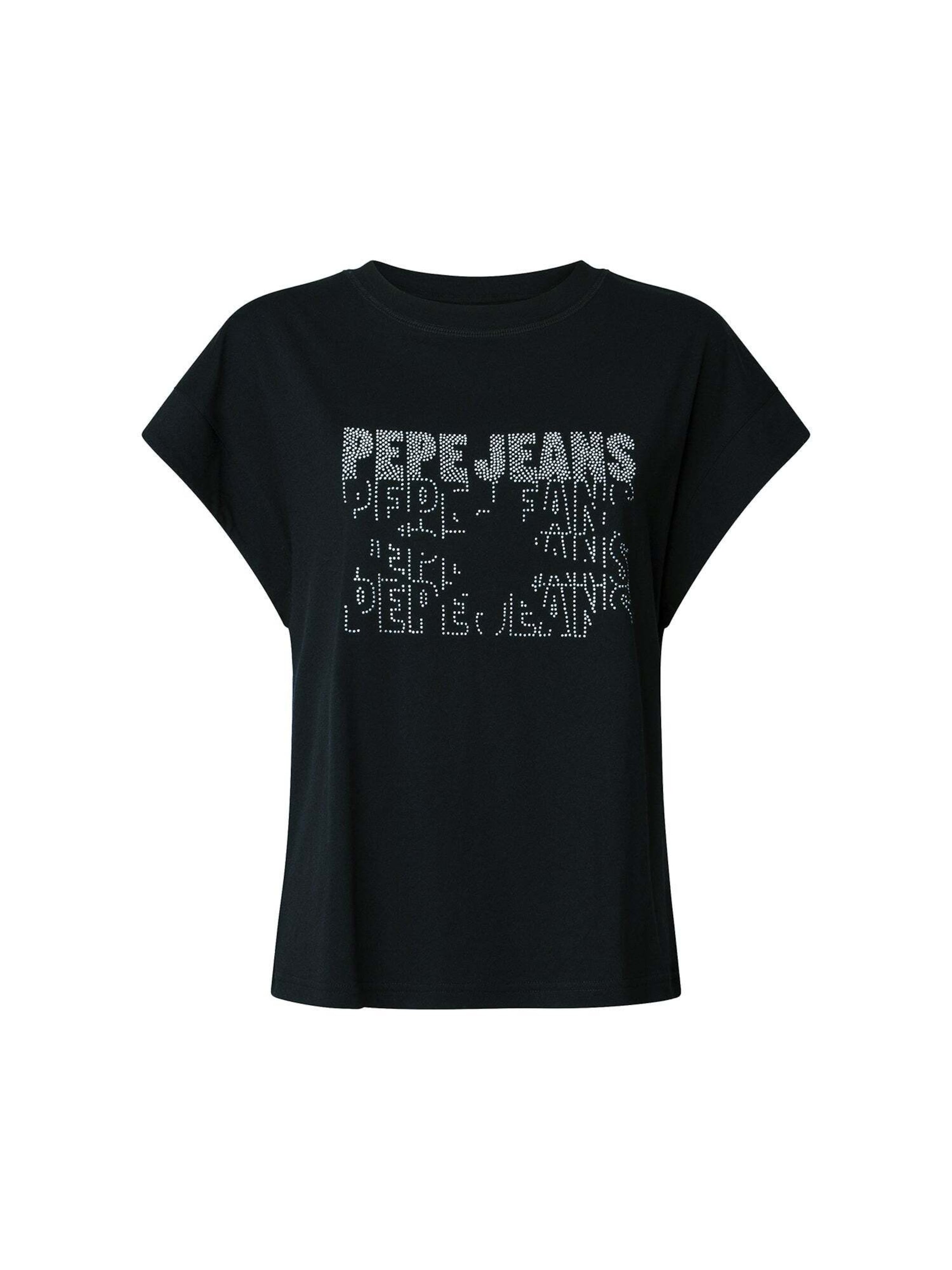 Maglietta 'Lira' di Pepe Jeans in nero: frontale