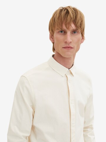 TOM TAILOR Regular fit Button Up Shirt in Beige