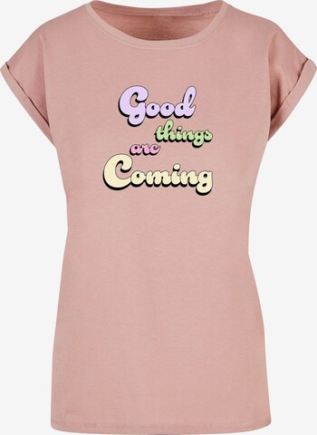 T-shirt 'Good Things' Merchcode en rose : devant