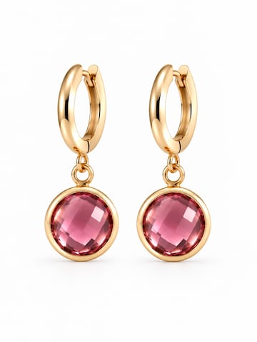 Orecchini 'Pink Halo' di CHIVAL in oro: frontale