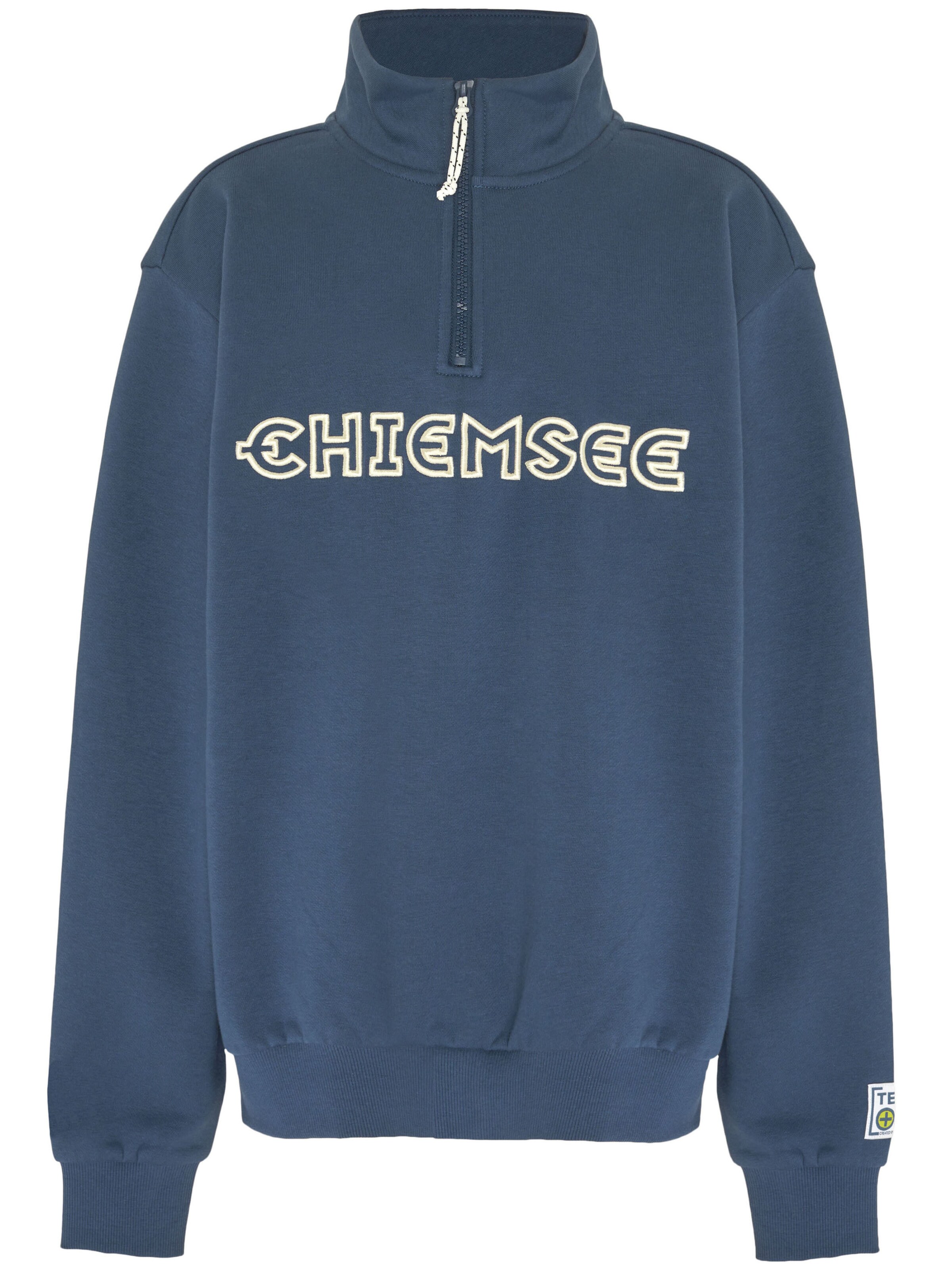 CHIEMSEE Sweatshirt ' mit hochwertigem 3D Stick ' in Blue: front