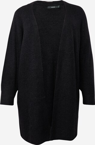 Vero Moda Curve Knit cardigan 'MILI' in Black: front