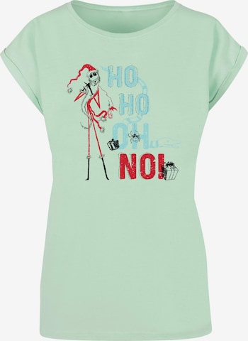 ABSOLUTE CULT Shirt 'The Nightmare Before Christmas - Ho Ho No' in Green: front