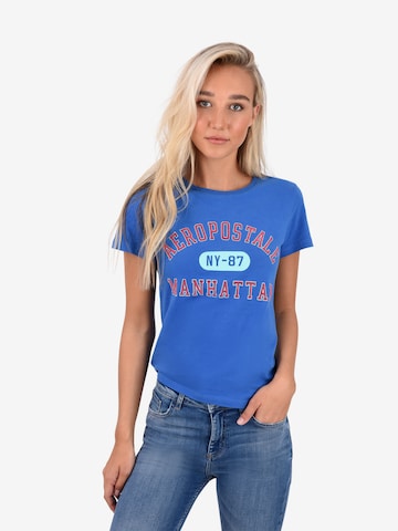 T-shirt AÉROPOSTALE en bleu : devant