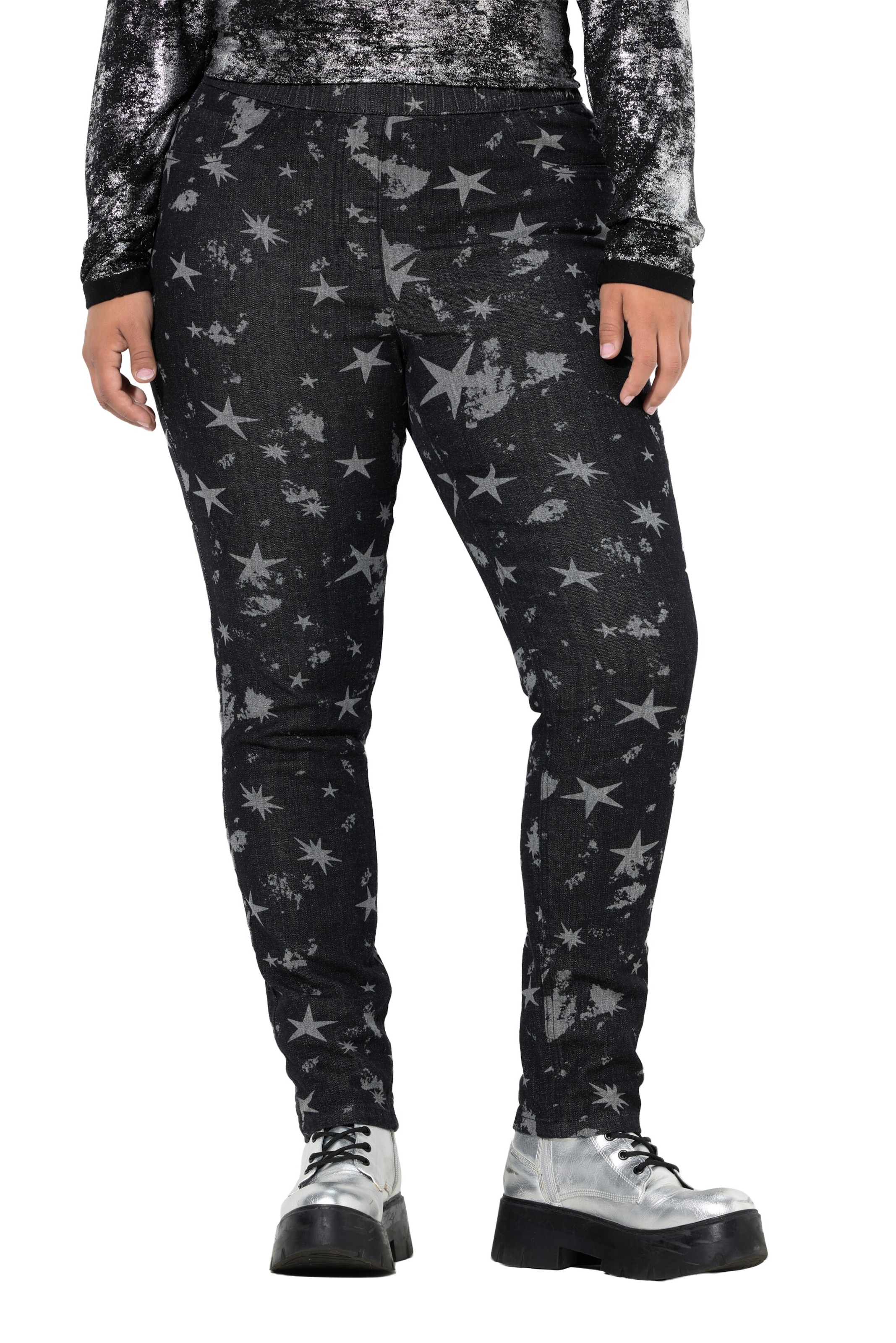 Angel of Style Slimfit Hose in Schwarz: Vorderseite