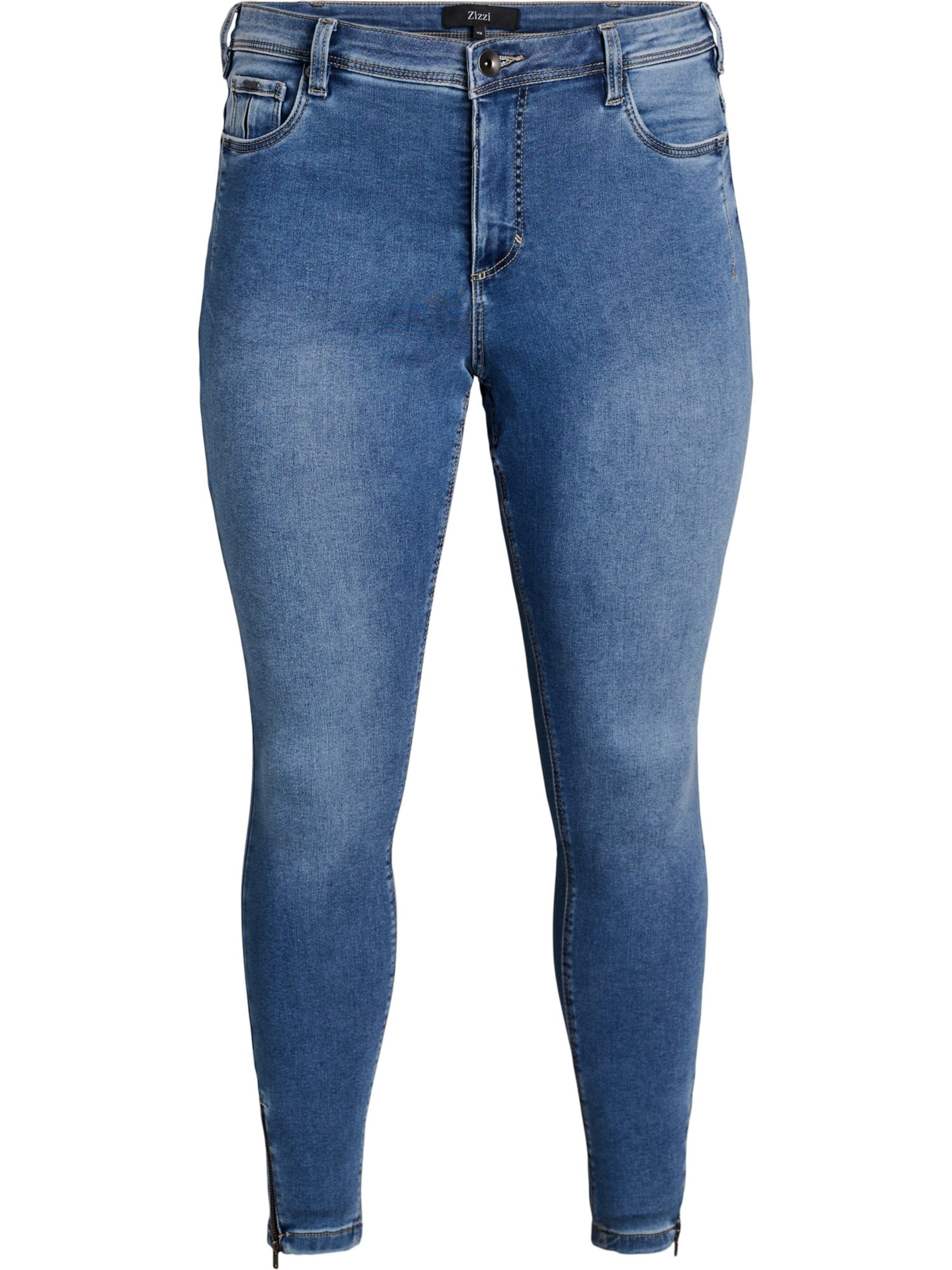 Zizzi Скинни Джинсы 'Amy' в Синий: спереди