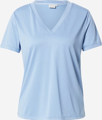 Cream Shirt in Blue: front