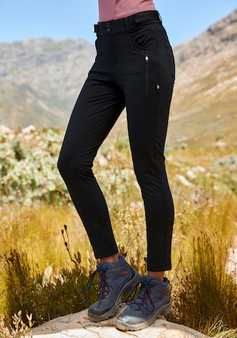 Slimfit Pantaloni sportivi di LASCANA ACTIVE in nero: frontale