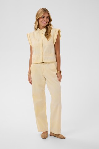 Cream Bodywarmer in Geel