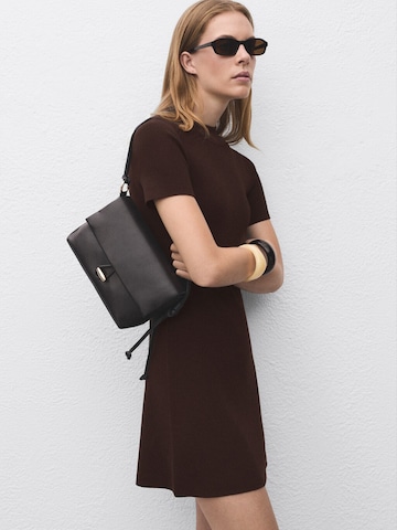MANGO Knit dress 'SESETA' in Brown: front