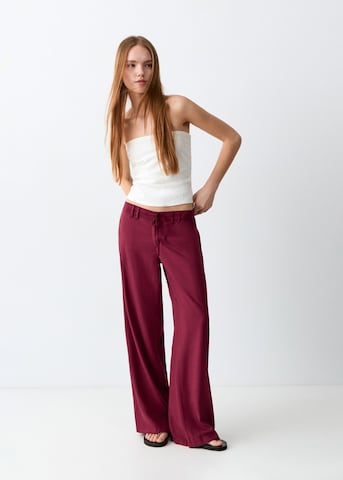 MANGO TEEN Wide leg Pants 'Mourap' in Red