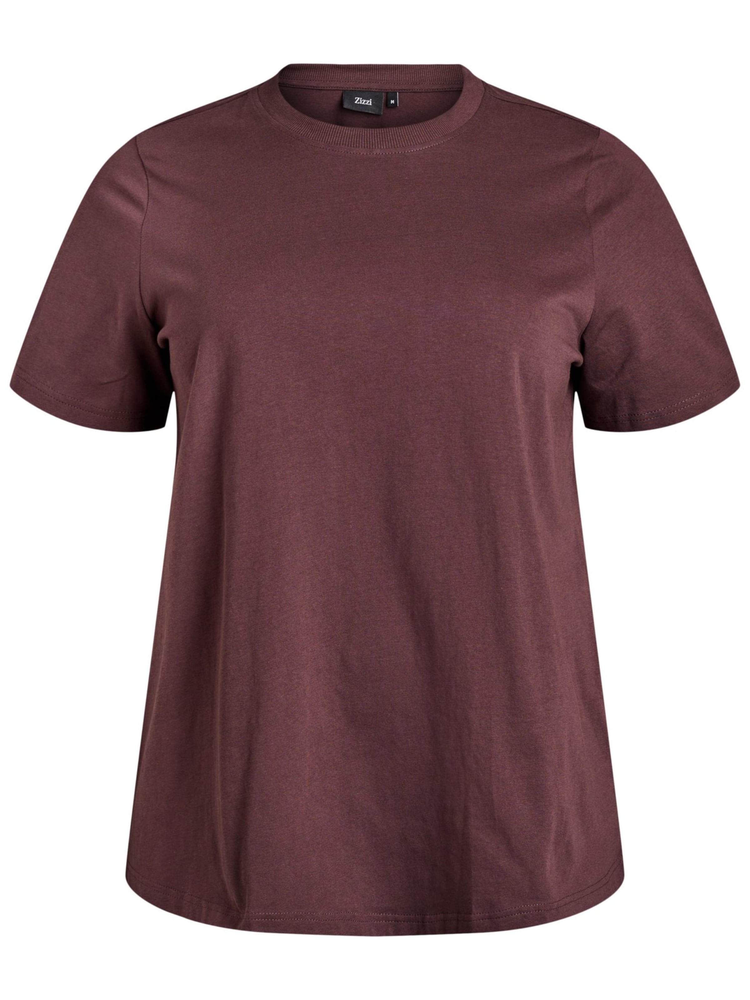 Zizzi Koszulka 'Charlin' w kolorze brązowy: przód