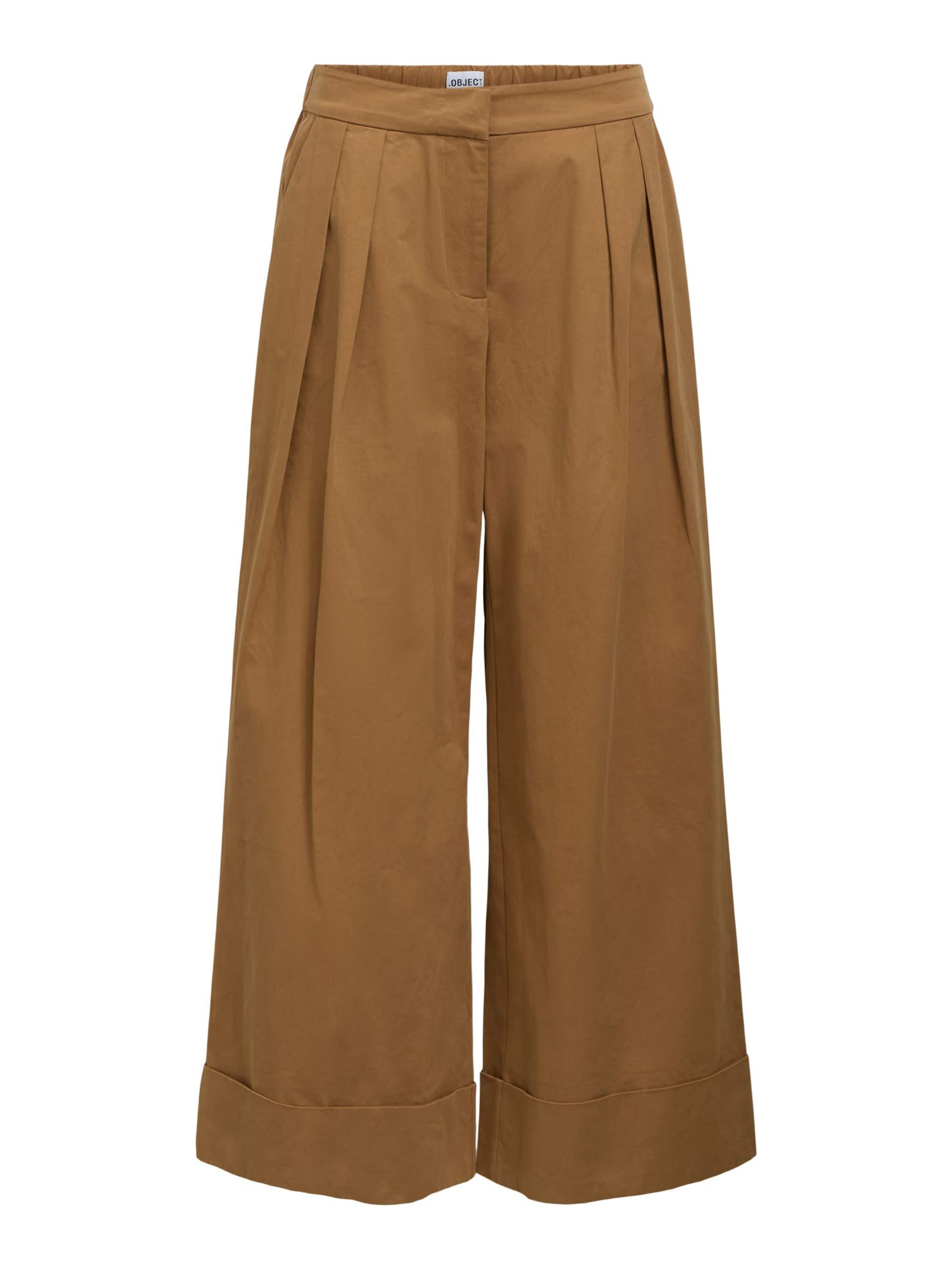OBJECT Pleat-Front Pants 'OBJKasani' in 34 in Sepia, Item view