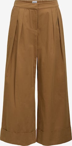 Wide Leg Pantalon à pince 'OBJKasani' OBJECT en beige : devant