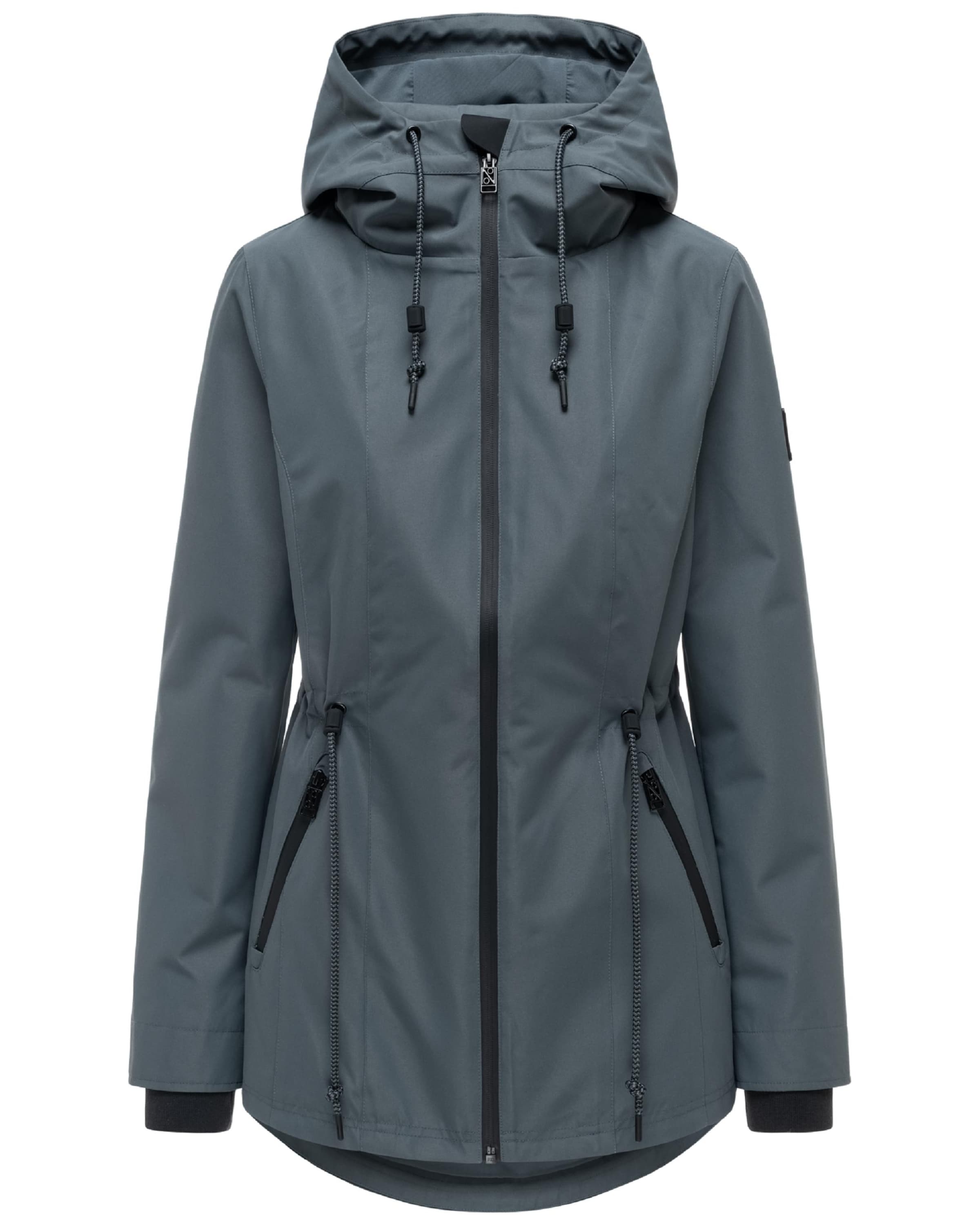 NAVAHOO Between-seasons parka 'Blumentanz 14' in Grey: front