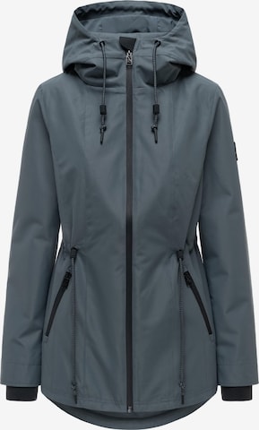 NAVAHOO Between-seasons parka 'Blumentanz 14' in Grey: front