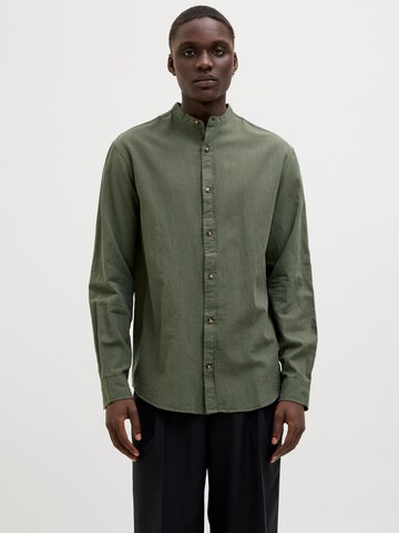 Slim fit Camicia 'JJESummer Band' di JACK & JONES in verde: frontale