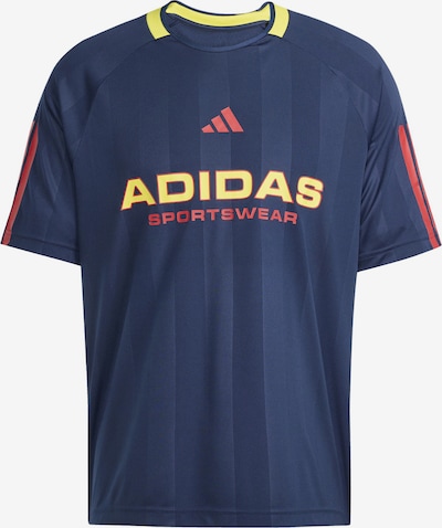 Sportiniai marškinėliai 'Tiro' iš ADIDAS SPORTSWEAR, spalva – tamsiai mėlyna / geltona / raudona, Prekių apžvalga