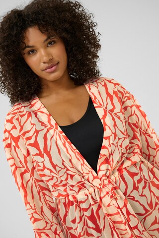 KAFFE CURVE Kimono in Beige
