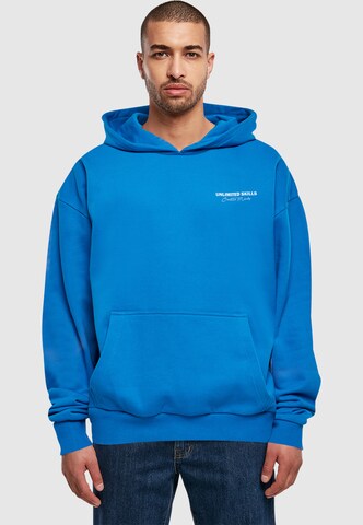 Merchcode Sweatshirt 'Unlimited Skills' in Blauw: voorkant