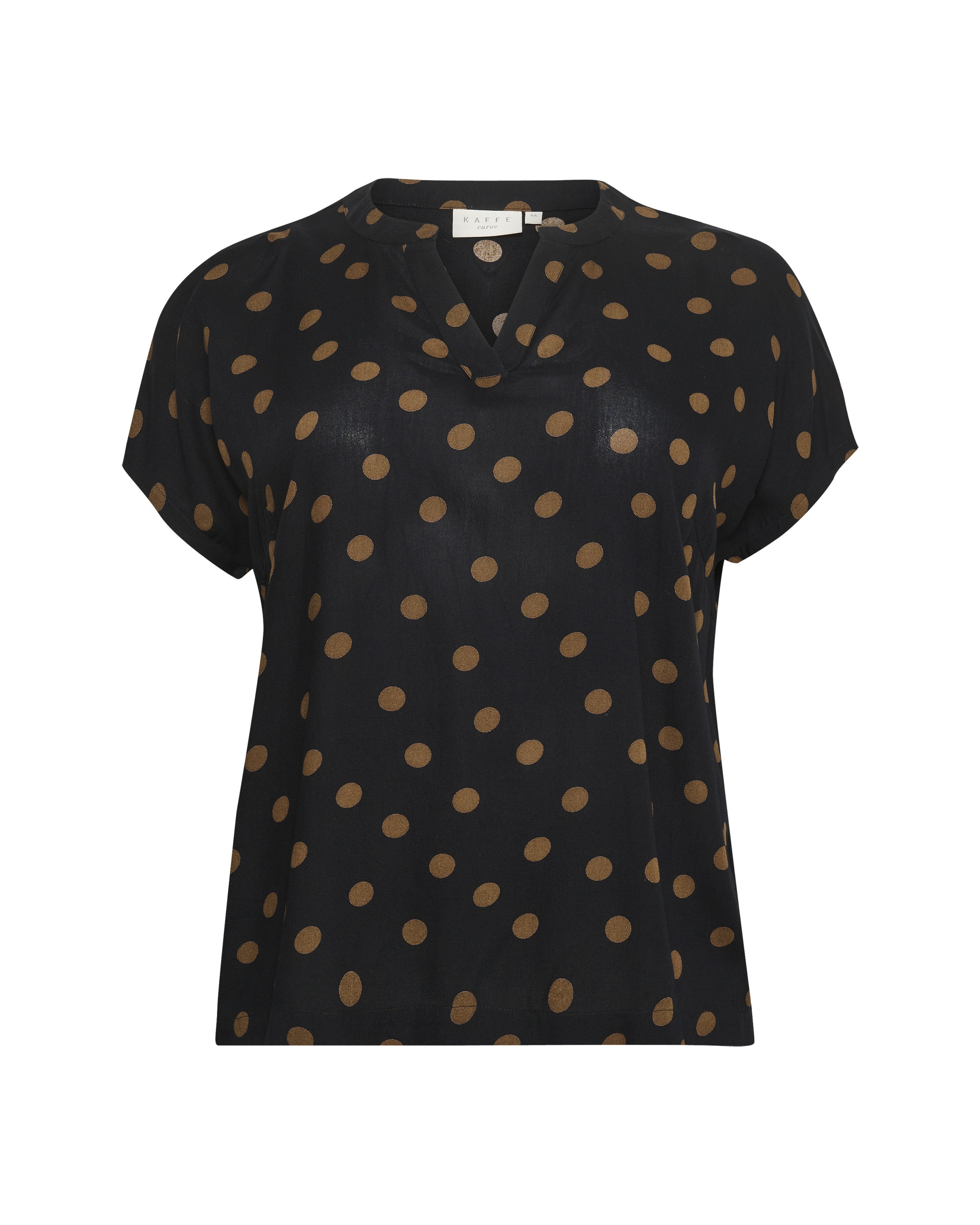 melns KAFFE CURVE Blūze 'Anny': no priekšpuses