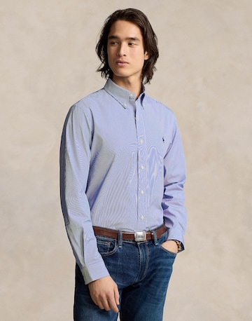 Coupe regular Chemise Polo Ralph Lauren en bleu : devant