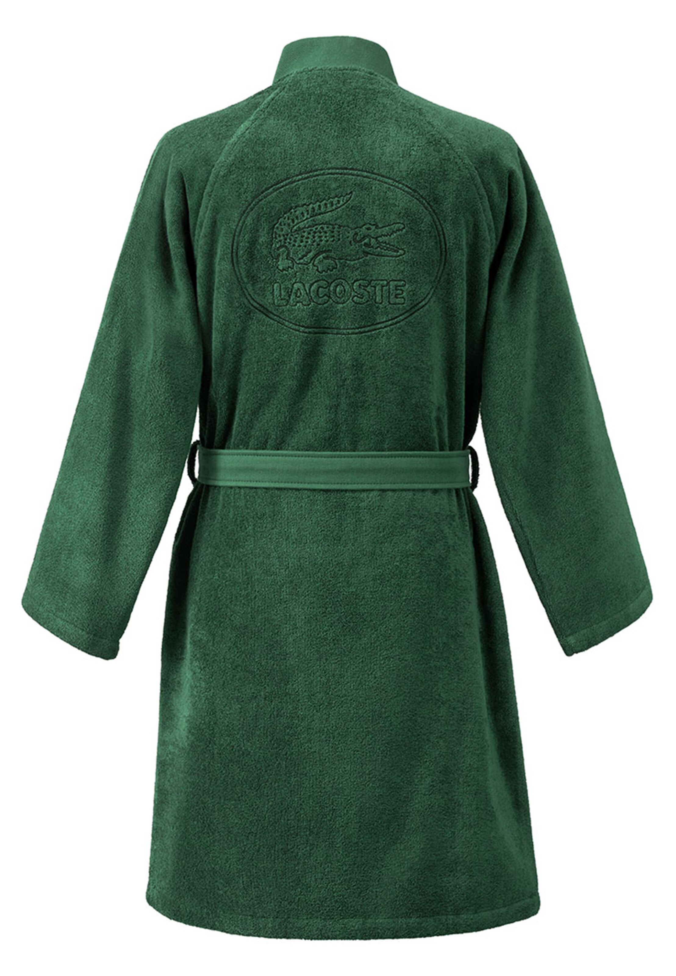 LACOSTE Short Bathrobe 'L DEFILE' in Green