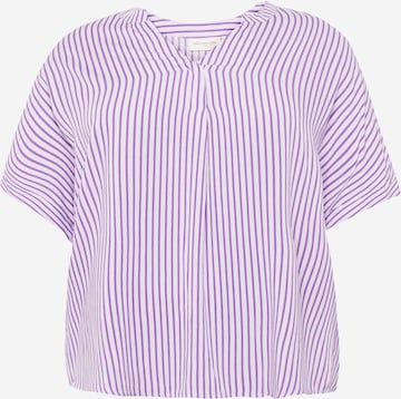 ONLY Carmakoma Shirt 'MAY' in Purple: front