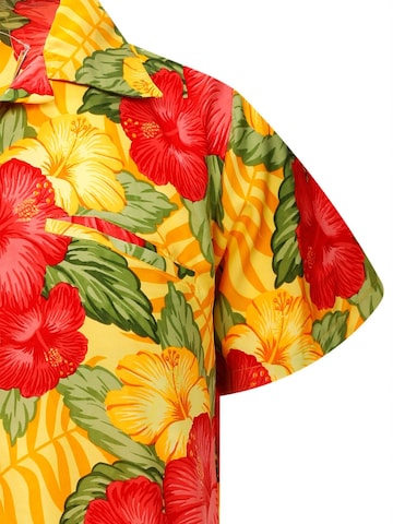 Maglietta 'Wild Flowers' di King Kameha in giallo