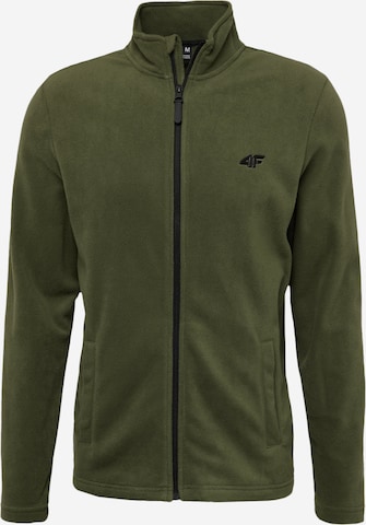 4F Athletic Fleece Jacket in Green: front