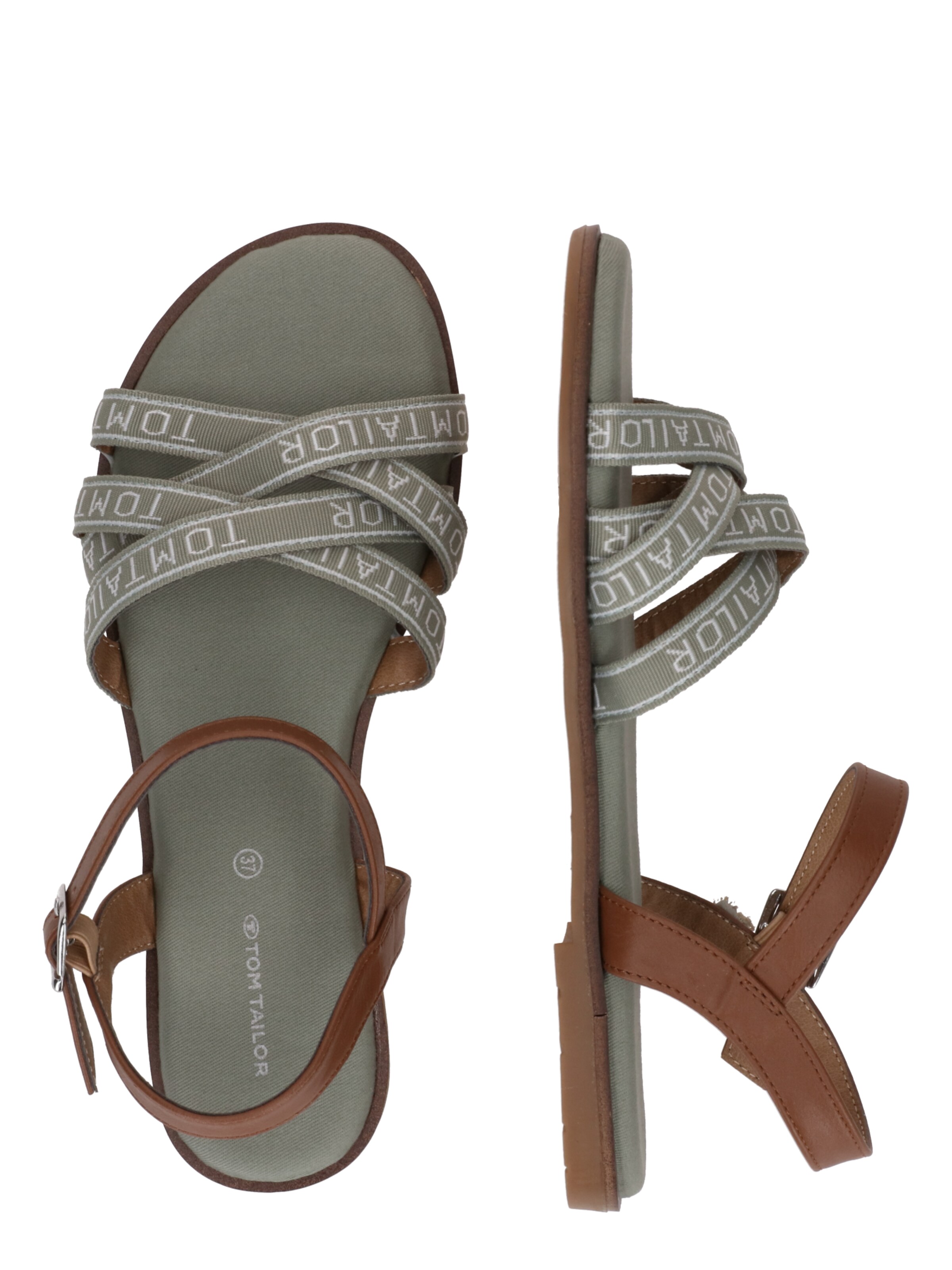 TOM TAILOR Sandały w kolorze zielony